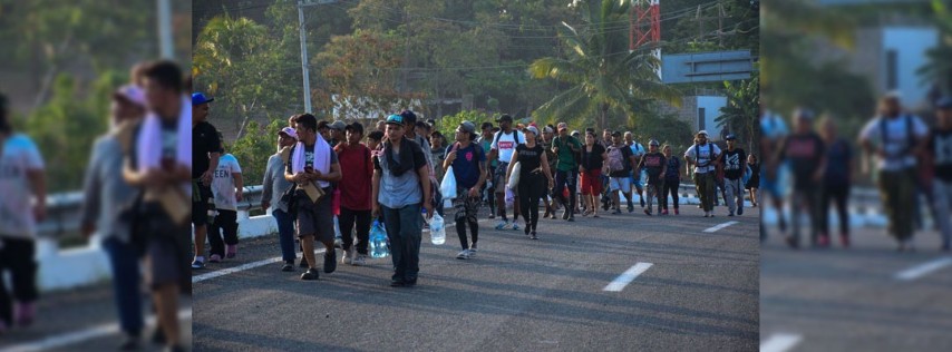 Unas tres mil personas integran el llamado viacrucis migrante que partió el domingoe 23 de abril desde Tapachula, Chiapas. Foto Cuartoscuro