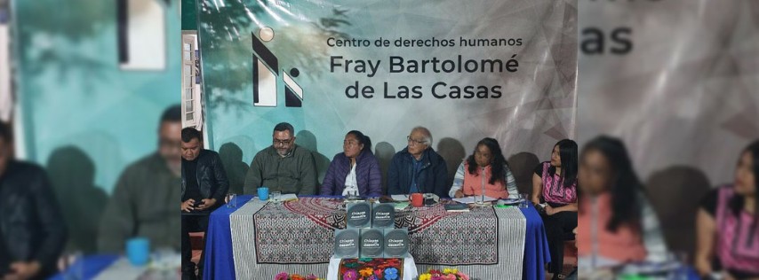 Pie de Foto.- El Centro de Derechos Humanos Fray Bartolomé de Las Casas (Frayba) presentó el informe "Chiapas un desastre", el 11 de abril de 2023. Foto Elio Enríquez