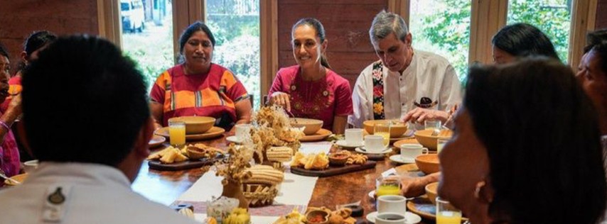 Claudia Sheinbaum, aspirante a coordinar los Comités de Defensa de la 4T, arribó a Chiapas para realizar asambleas informativas. Foto Tomada de X @Claudiashein