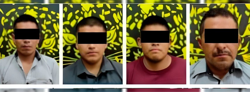 Pie de Foto.- De acuerdo con la Carpeta de Investigación, el 30 de septiembre los hoy imputados habrían despojado de sus pertenencias a Adrián N, Christian N, José N, Jezabel N, Sara N y Javier N en un hotel ubicado en el municipio de Juárez, Chiapas. Foto tomada de X @FGEChiapas