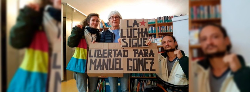 Pie de Foto.- En semanas previas, colectivos y grupos exigieron con diversas acciones la libertad de Manuel Gómez Vázquez. Foto tomada de X @CdhFrayba