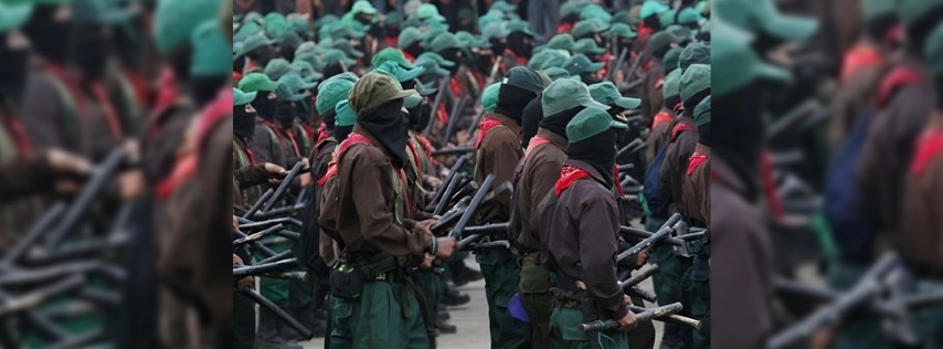 Pie de Foto.- Integrantes del EZLN. Foto Víctor Camacho / Archivo