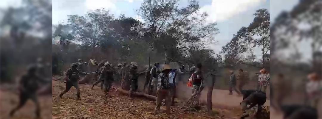 Pie de Foto.- Cárteles de la droga rivales, que se disputan territorios en la sierra y la frontera de Chiapas con Guatemala. Foto imagen difundida en redes sociales: