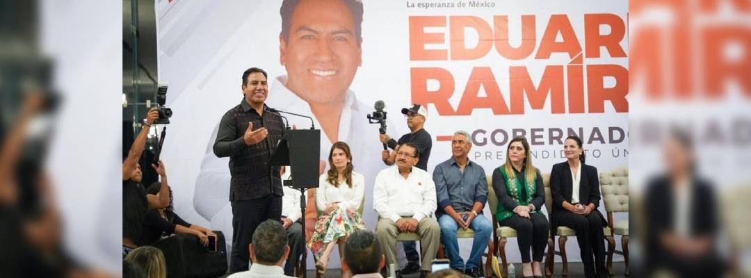 Pie de Foto.- Eduardo Ramírez Aguilar sostuvo que llegado el momento, propondrá generar un grupo de investigación y de inteligencia para monitorear donde se mueven más los índices de delincuencia, el 6 de febrero de 2024. Foto 'La Jornada'