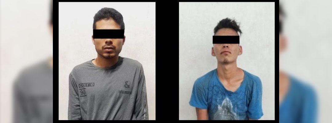 Pie de Fito.- En Tapachula, Chiapas, fueron detenidos Víctor Manuel “N” y Merardo "N", pandilleros buscados por el gobierno de El Salvador. Foto Edgar H. Clemente