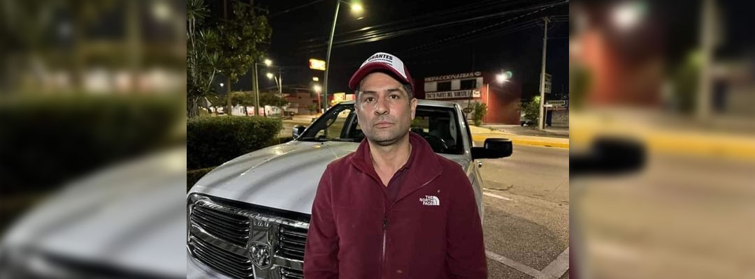 Pie de Foto.- Gabriel Orantes Villatoro, aspirante a la alcaldía de San Fernando, Chiapas, resulto ileso de un ataque a balazos en su contra. Foto tomada de https://www.facebook.com/profile.php?id=100090120857855