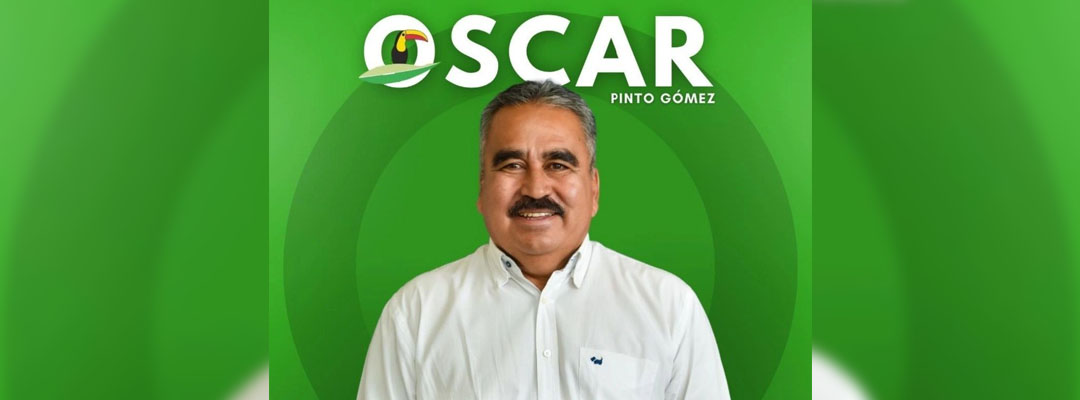 Pie de Foto.- El ex abanderado notificó su decisión a la dirigente estatal del PVEM, Valeria Santiago Barrientos, quien informó que de ese partido es el único candidato que ha renunciado. Foto tomada de Facebook Oscar Pinto Gómez / Archivo