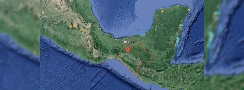 Pie de Fito.- El sismo tuvo una magnitud de 6.3 grados y su epicentro se localizó a 36 kilómetros del municipio de Arriaga. Foto Google Earth