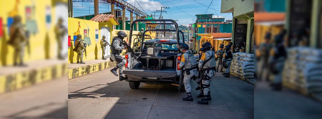 Pie de Foto.- Operativo de la Guardia Nacional en Pantelhó, Chiapas. Foto Cuartoscuro / Archivo