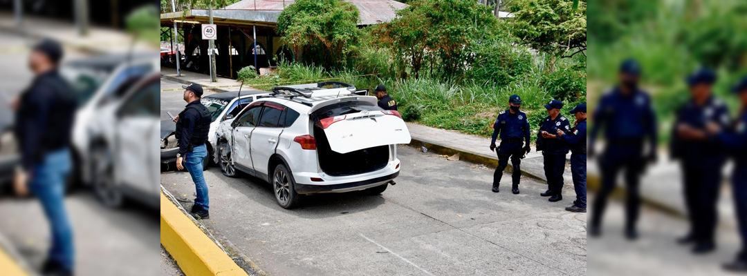 Pie de Foto.- Aspectos de la zona donde fue atacado el presunto traficante de personas en Tapachula, Chiapas. Foto Édgar H. Clemente
