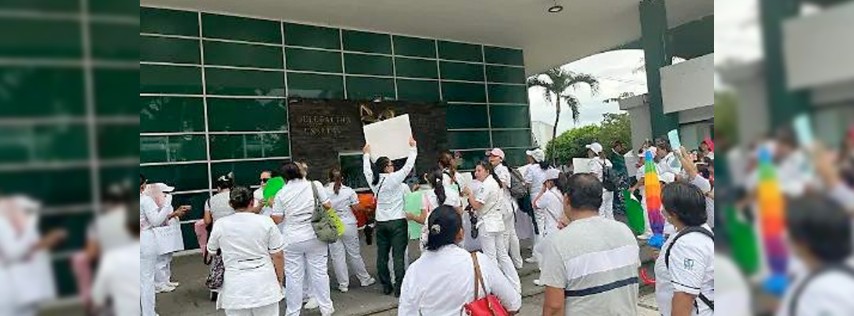 Pie de Foto.- Enfermeras del IMSS-Bienestar ya han exigido justicia laboral / Alejandro Gómez / Diario del Sur
