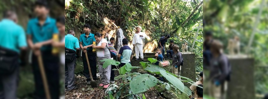 Pie de Foto.- Con ceremonias tradicionales, comunidades del norte de Chiapas agradecieron a los manantiales el "regalos del agua". Foto La Jornada
