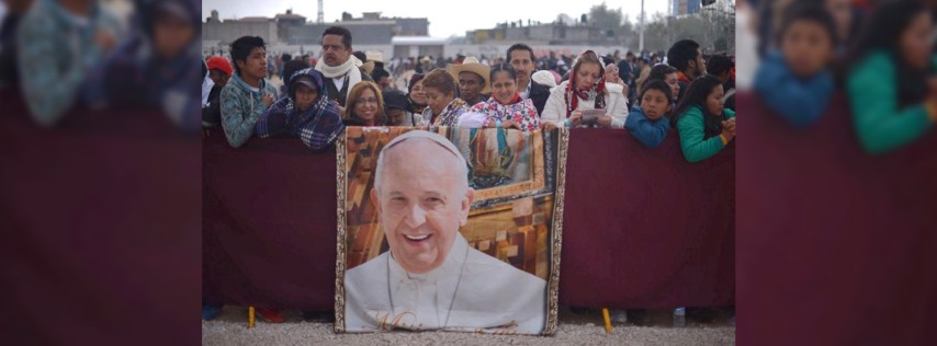Pie de Foto.- Imagen de archivo de la visita del Papa Francisco a San Cristóbal de las Casas, Chiapas en febrero de 2016 donde se reunió con comunidades indígenas. Foto Cuartoscuro/ Archivo