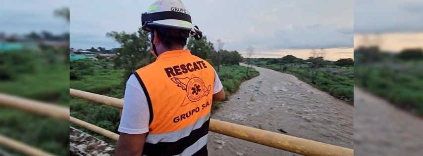 Pie de Foto.- En Chiapas, elementos de la Secretaría de Seguridad del Pueblo y de la Guardia Estatal Preventiva participaron en la búsqueda del menor arrastrado por la por la corriente del río Laja. Foto Cuartoscuro / Archivo