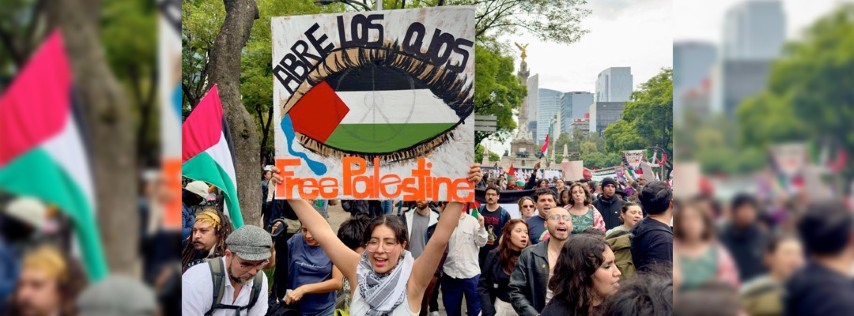 Pie de Foto.- Protesta en favor de Palestina en CDMX. Foto Roberto García Ortiz /Archivo