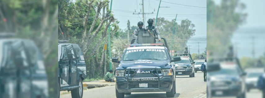Pie de Foto.- Elementos de la Policía Estatal de Chiapas en imagen de archivo. Foto Cuartoscuro