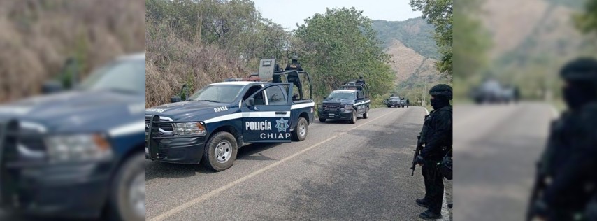 Pie de Foto.- Elementos de la Policía Estatal en Chiapas durante un operativo. Foto @ssypcchiapas /Archivo