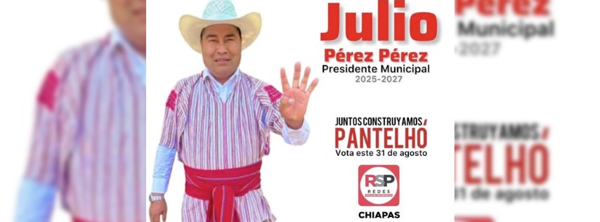 Pie de Foto.- El candidato del partido Redes Sociales Progresistas Chiapas ganó las elecciones municipales extraordinarias de Pantelhó, con 4 mil 580 votos en la elección extraordinaria celebrada el domingo. Foto La Jornada