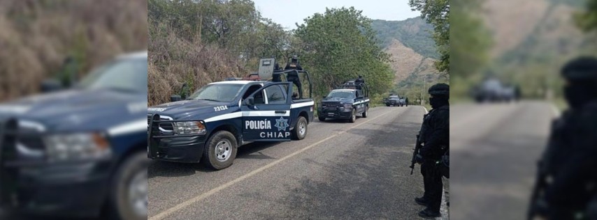Pie de Foto.- Elementos de la Policía Estatal en Chiapas durante un operativo. Foto @ssypcchiapas /Archivo