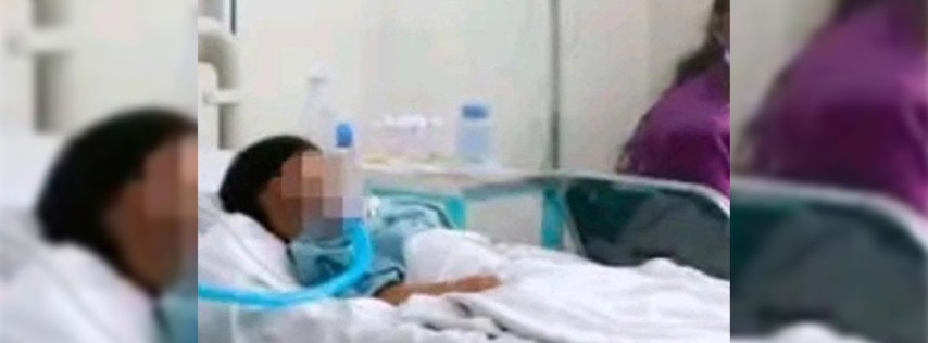 Pie de Foto.- Una niña de 13 años dio a luz un bebé en un hospital de San Cristóbal de las Casas, Chiapas. Ambos presentan un cuadro de salud delicado. Foto Difundida en redes sociales.
