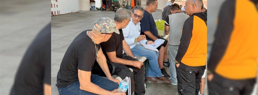 Pie de Foto.- Luis García Villagrán, coordinador del Centro de Dignificación Humana AC, dijo que el principal objetivo es sensibilizar a las autoridades y a la sociedad para no ser indiferentes ante el calvario que viven los migrantes que lo único que buscan son mejores condiciones de vida para ellos y sus familias. Foto: Edgar H. Clemente.
