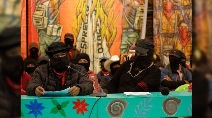 Pie de Foto.- El capitán Marcos inauguró el Semillero Guerra contra la Humanidad en Chiapas. Foto Moysés Zúñiga / Archivo
