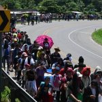 Caravana migrante “Fe y Esperanza con Dios” llegó a Tapachula tras 12 horas de caminata