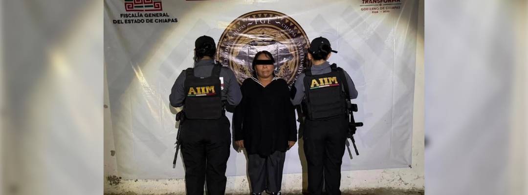Pie de Foto.- Rosa Pérez Pérez, exalcaldesa de Chenalhó y visitadora especializada en asuntos indígenas, fue detenida en Chiapas por su presunta responsabilidad en el delito de fraude. Foto FGE Chiapas.